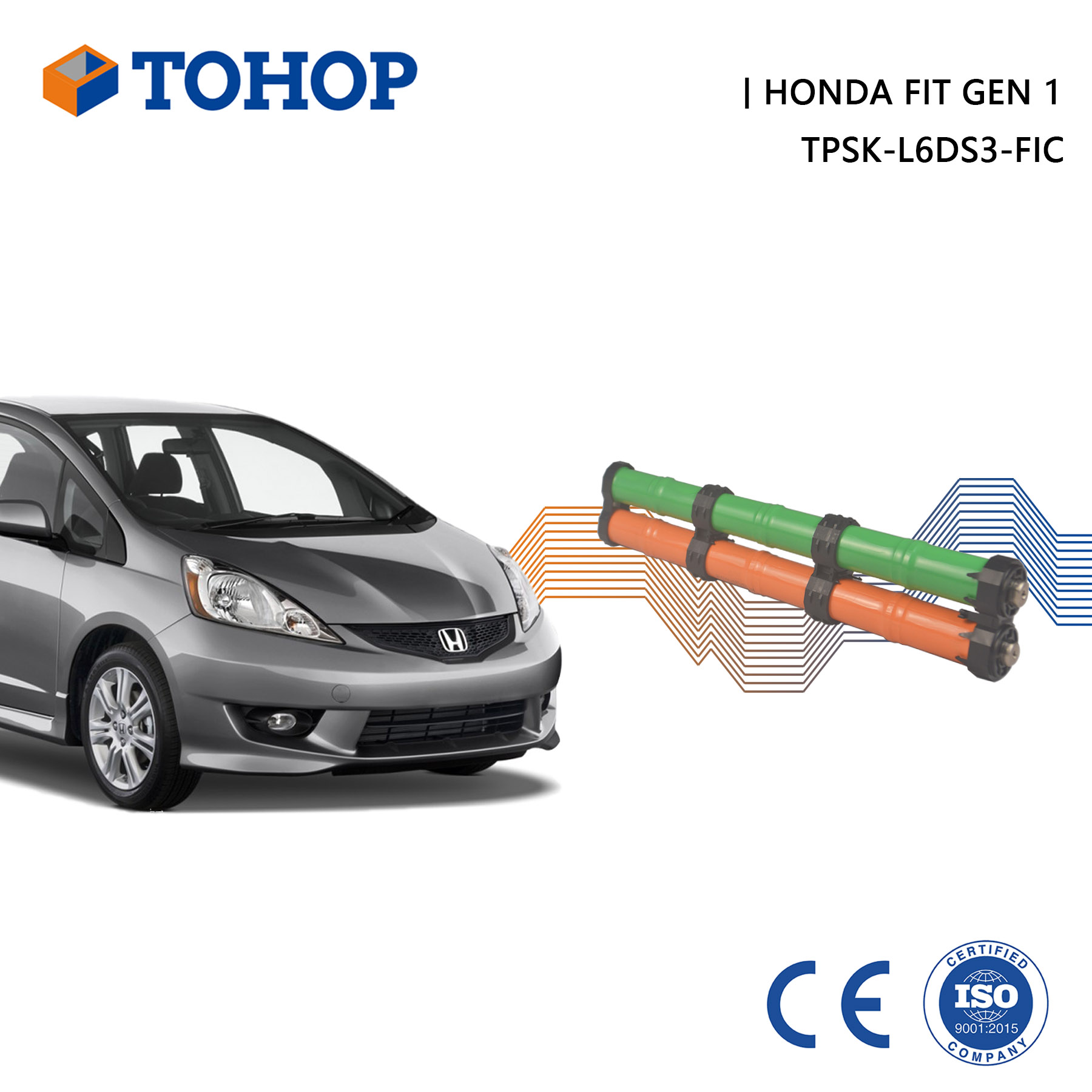 Paquete de baterías híbridas Honda Fit Honda Gen 1 Cylindrical para vehículo