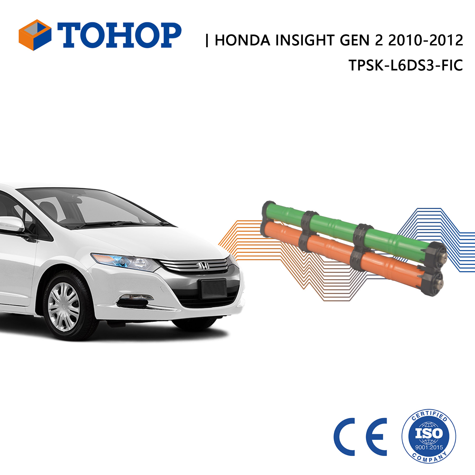 Nueva celda de repuesto de batería híbrida Honda Insight Gen 2 14.4V 6.5Ah