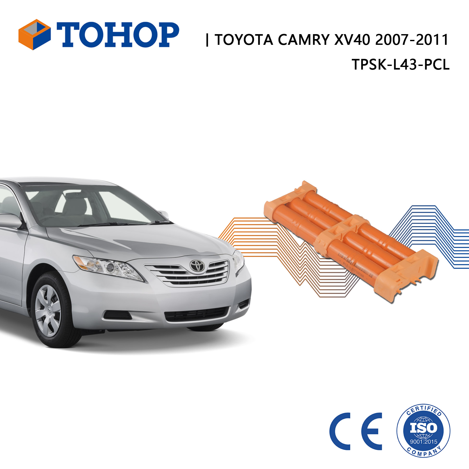 Paquete de batería híbrida para vehículo Toyota Camry XV40 2011 NI-Mh 14.4V/6.5Ah