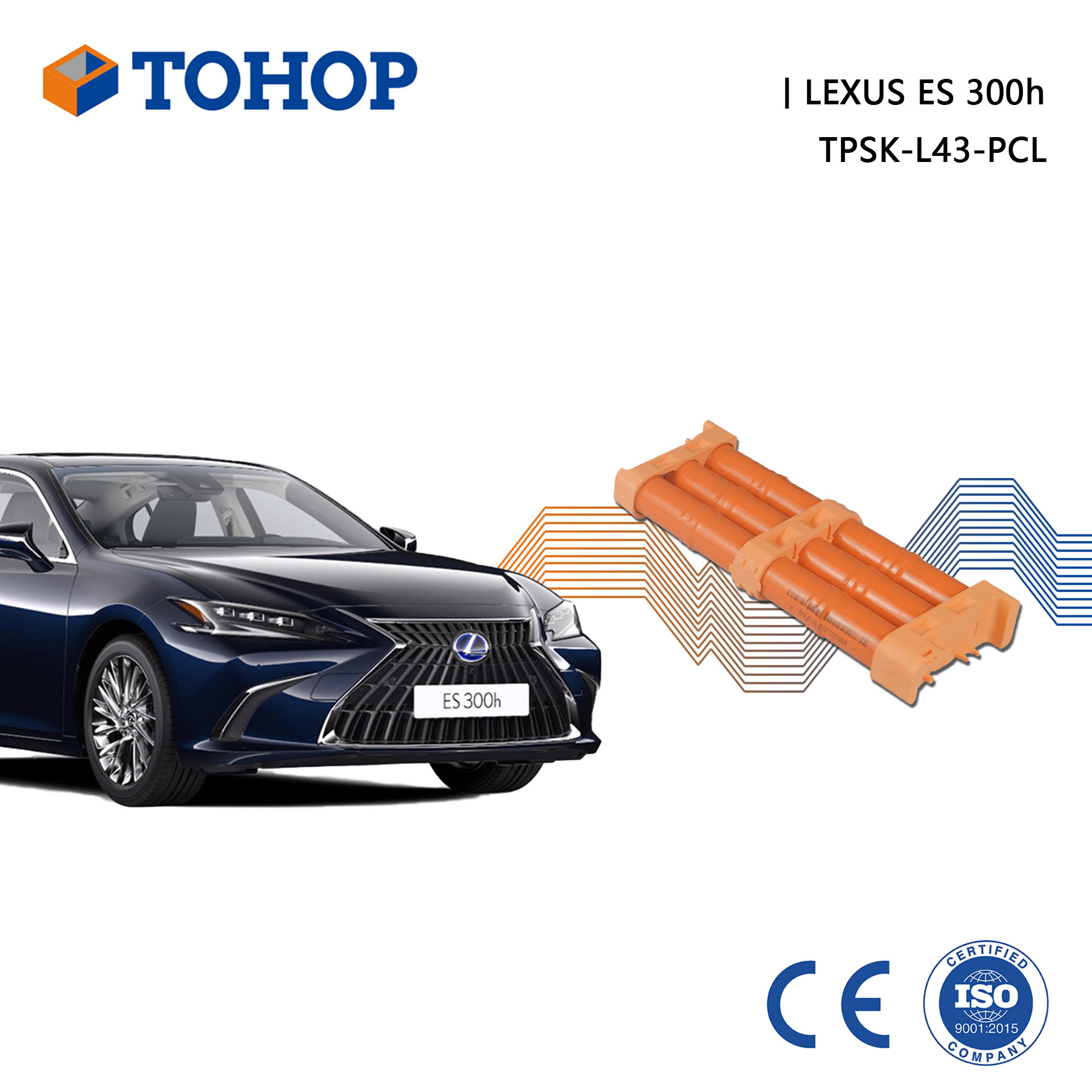 ES300h Reemplazo personalizado 6.5Ah Batería híbrida para Lexus